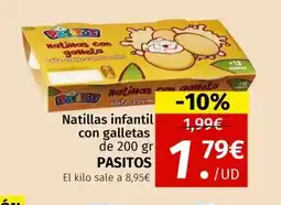 Maskom Supermercados PASITOS Natillas infantil| con galletas oferta
