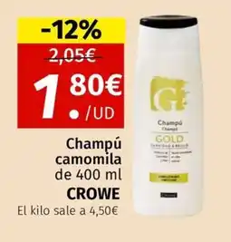 Maskom Supermercados CROWE Champú camomila oferta