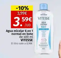 Maskom Supermercados VITESSE Agua micelar 6 en 1 normal en bote oferta