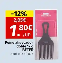 Maskom Supermercados BETER Peine ahuecador doble 17 c oferta