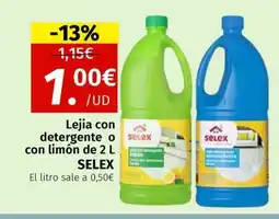 Maskom Supermercados SELEX Lejia con detergente o selex con limón oferta
