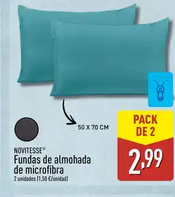 ALDI NOVITESSE Fundas de almohada de microfibra oferta