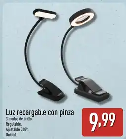 ALDI Luz recargable con pinza oferta