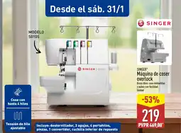 ALDI SINGER Máquina de coser overlock oferta