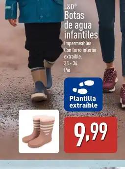 ALDI L&D Botas de agua infantiles oferta