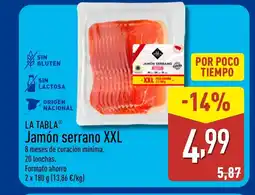 ALDI LA TABLA Jamón serrano XXL oferta