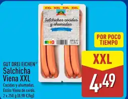 ALDI GUT DREI EICHEN Salchicha Viena XXL oferta