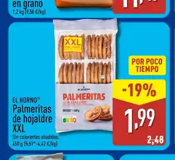 ALDI EL HORNO Palmeritas de hojaldre XXL oferta
