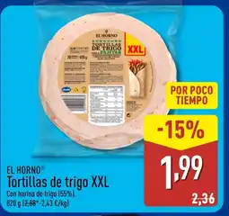 ALDI EL HORNO Tortillas de trigo XXL oferta