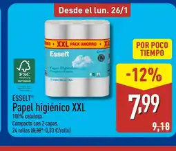 ALDI ESSELT Papel higiénico XXL oferta