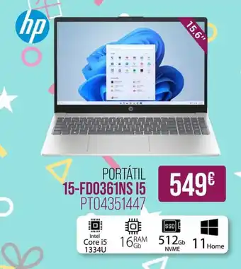 HP Portátil 16 RAM 512Gb 11 Home