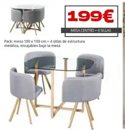 Atrapamuebles Mesa centro +4 sillas oferta