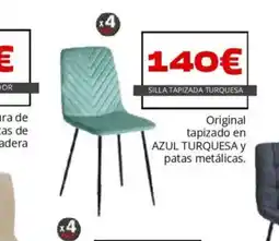 Atrapamuebles Silla tapizada turquesa oferta