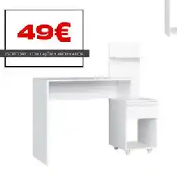 Atrapamuebles Escritorio con cajón y archivador oferta
