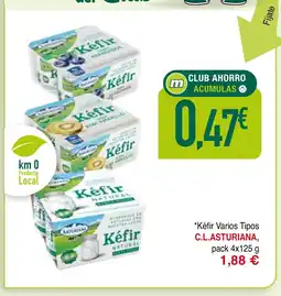 mYm supermercados C.L.ASTURIANA, Kéfir Varios Tipos oferta