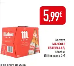 mYm supermercados MAHOU 5 ESTRELLAS Cerveza oferta