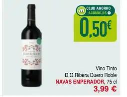 mYm supermercados NAVAS EMPERADOR Vino Tinto D.O.Ribera Duero Roble oferta