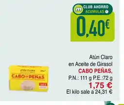 mYm supermercados CABO & PEÑAS Atún Claro en Aceite de Girasol oferta