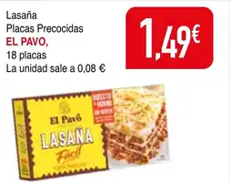 mYm supermercados EL PAVO Lasaña Placas Precocidas oferta