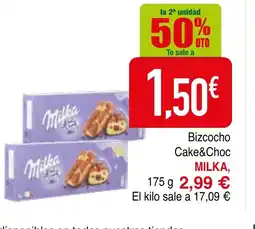 mYm supermercados MILKA Bizcocho Cake&Choc oferta