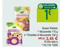 mYm supermercados ARLA Queso Rallado Mozzarella Cheddar & Mozzarella oferta