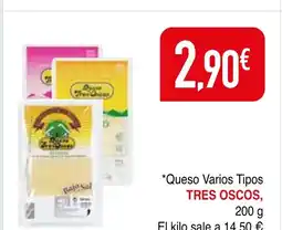 mYm supermercados TRES OSCOS Queso Varios Tipos oferta