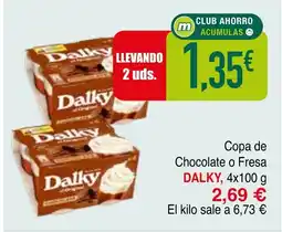 mYm supermercados DALKY Copa de Chocolate o Fresa oferta