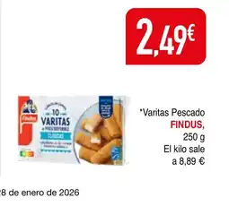 mYm supermercados FINDUS Varitas Pescado oferta