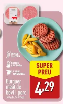 ALDI Burguer meat de boví i porc oferta