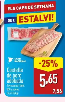 ALDI Costella de porc adobada oferta