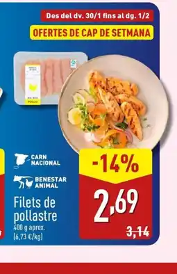ALDI Filets de pollastre oferta