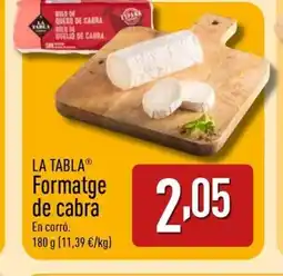 ALDI LA TABLA Formatge de cabra oferta