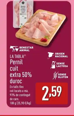ALDI LA TABLA Pernil cuit extra 50% duroc oferta