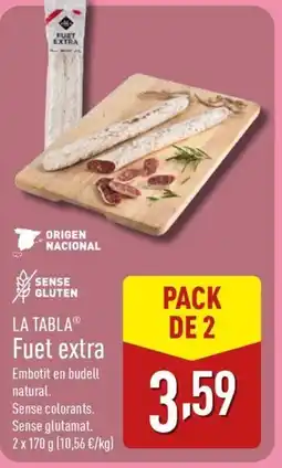 ALDI LA TABLA Fuet extra oferta