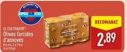 ALDI EL CULTIVADOR Olives farcides d'anxoves oferta