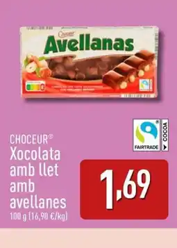 ALDI CHOCEUR Xocolata amb llet amb avellanes oferta