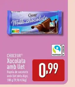 ALDI CHOCEUR Xocolata amb llet oferta