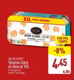 ALDI SAL DE PLATA Tonyina clara al natural XXL oferta