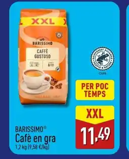 ALDI BARISSIMO Cafè en gra oferta