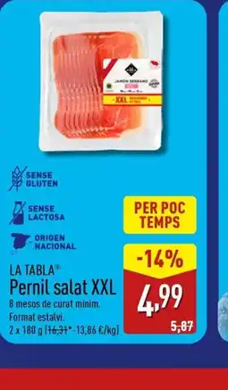 ALDI LA TABLA Pernil salat XXL oferta
