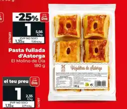 Dia EL MOLINO DE DIA Pasta fullada d'Astorga oferta