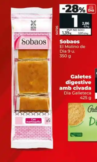 Dia EL MOLINO DE DIA Sobaos oferta