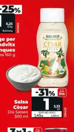 Dia DIA SALSEO Salsa Cèsar oferta