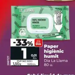 Dia DIA LA LLAMA Paper higiènic humit oferta