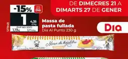 Dia DIA AL PUNTO Masa de hojaldre oferta