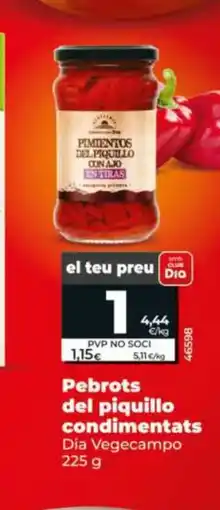 Dia DIA VEGECAMPO Pebrots del piquillo condimentats oferta