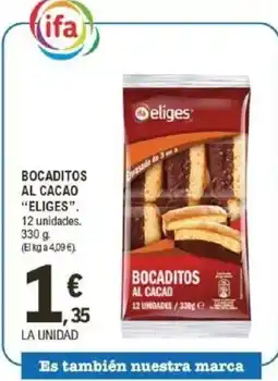 E.Leclerc IFA ELIGES Bocaditos al cacao oferta