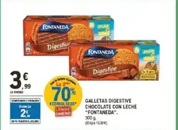 E.Leclerc FONTANEDA Galletas digestive chocolate con leche oferta