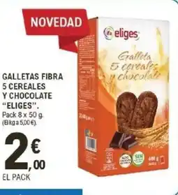 E.Leclerc IFA ELIGES Galletas fibra 5 cereales y chocolate oferta