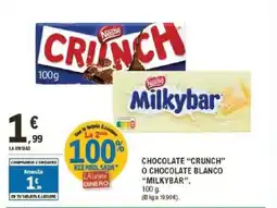 E.Leclerc NESTLE Chocolate "crunch" o chocolate blanco "milkybar" oferta